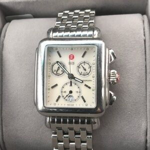 Michele Silver Chronograph Watch